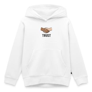 Faires Handshake-Symbol-Design - Kinder Premium Organic Hoodie - Weiß - Vorne - AI Model Kid Female (0cm)