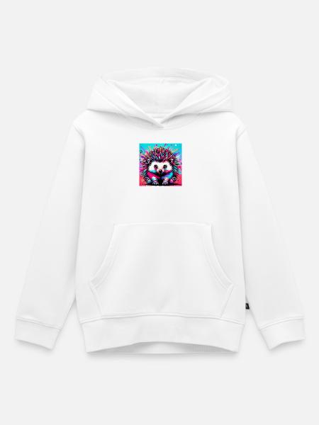 Igel - Kinder Premium Organic Hoodie - Weiß