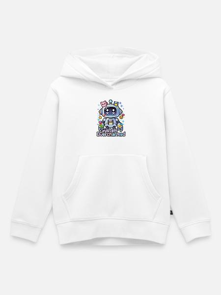 🤖 - System Overcharmed – Roboter mit digitalen Charms - Kinder Premium Organic Hoodie - Weiß