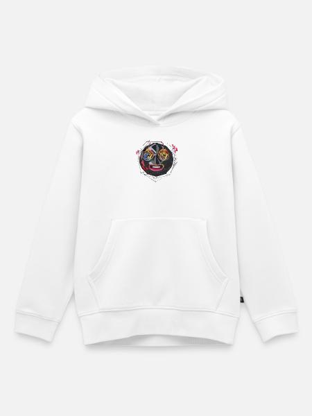 Triple Moji - Kinder Premium Organic Hoodie - Weiß