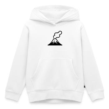 Volcan - Sweat Premium à capuche enfant bio - blanc - Devant - AI Model Kid Female (0cm)