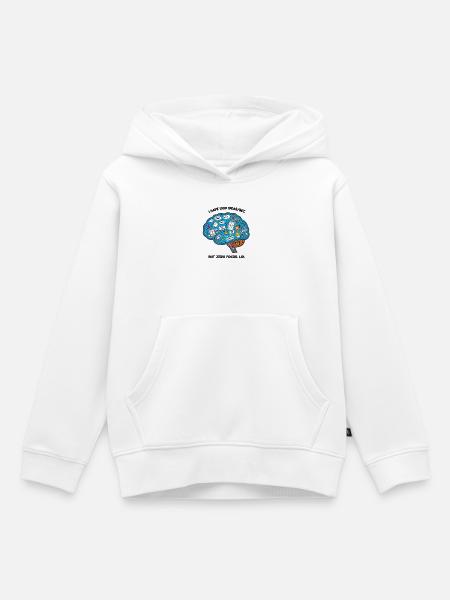 Kreative Brainstorming-Illustration - Kinder Premium Organic Hoodie - Weiß