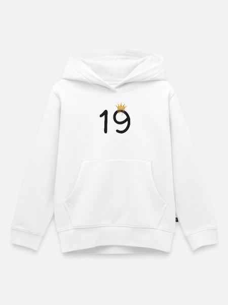 19 - Kinder Premium Organic Hoodie - Weiß
