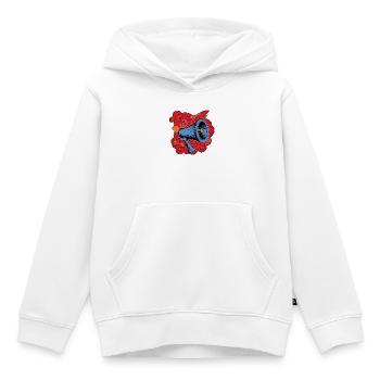 Haut-parleur graffiti avec explosions vibrantes - Sweat Premium à capuche enfant bio - blanc - Devant - AI Model Kid Female (0cm)