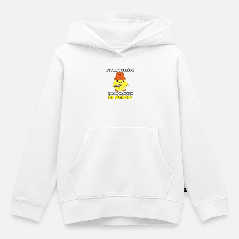Poulet tueur du matin - Sweat Premium à capuche enfant bio - blanc