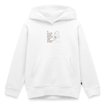 Illustration zum persönlichen Lernvorschlag - Kinder Premium Organic Hoodie - Weiß - Vorne - AI Model Kid Female (0cm)