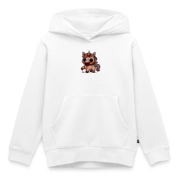 Licorne Horrifique Sanglant - Sweat Premium à capuche enfant bio - blanc - Devant - AI Model Kid Female (0cm)