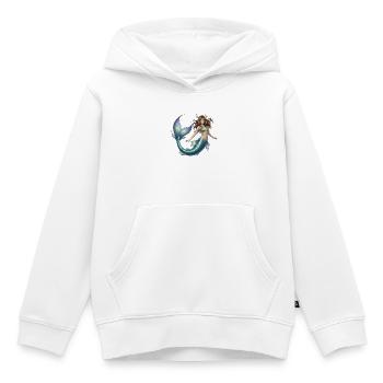 Nymphe de mer à nageoire écailleuse - Sweat Premium à capuche enfant bio - blanc - Devant - AI Model Kid Female (0cm)