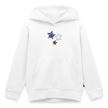 Colorful stars with dynamic tracings - Kids Premium Organic Hoodie - white - Front - AI Model Kid Female (0cm)