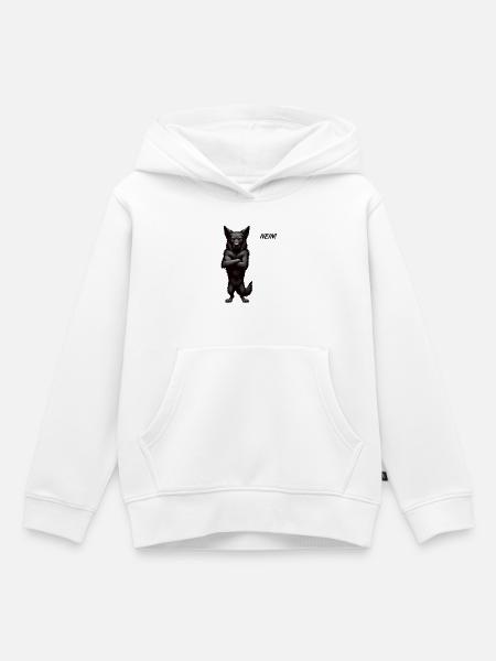 Nein Schwarzer Schäferhund Schäferhundbesitzer - Kinder Premium Organic Hoodie - Weiß