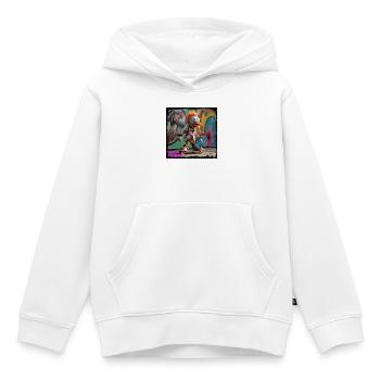Street art artist doll skate figure comic urban - Kids Premium Organic Hoodie - white - Front - AI Model Kid Female (0cm)