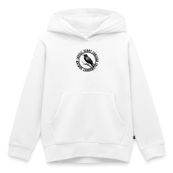 Mystic Raven - Kids Premium Organic Hoodie - white - Front - AI Model Kid Female (0cm)