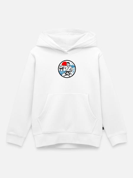 Karate Nature - Kinder Premium Organic Hoodie - Weiß