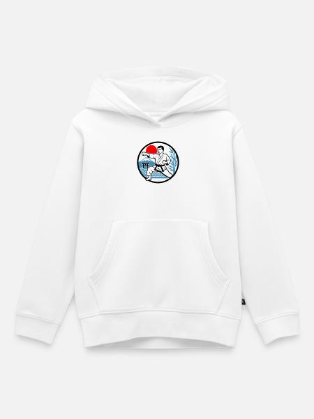 Karate Nature - Kinder Premium Organic Hoodie - Weiß