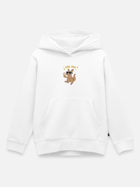 Cooles Roo - Kinder Premium Organic Hoodie - Weiß