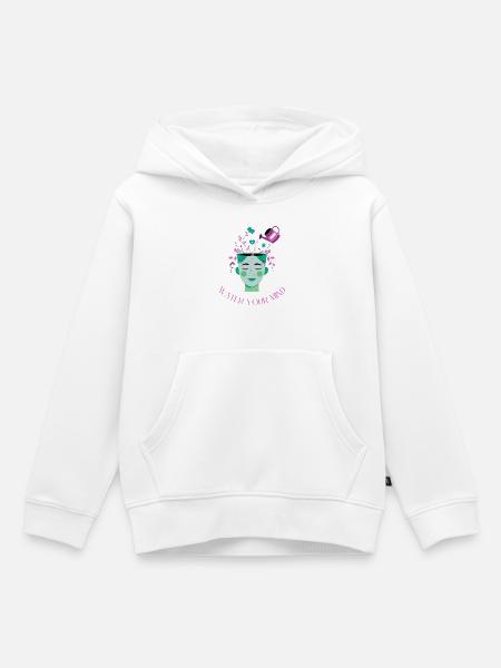 Erfrischendes Gedankenkraft-Motiv - Kinder Premium Organic Hoodie - Weiß