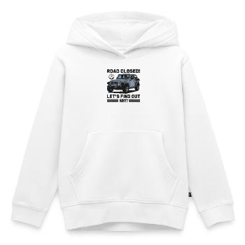 Geschlossene Straße Jeep Design - Kinder Premium Organic Hoodie - Weiß - Vorne - AI Model Kid Female (0cm)
