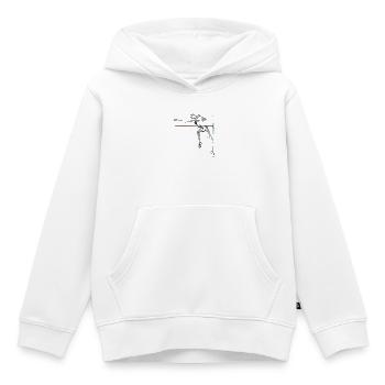 Saut en hauteur - Sweat Premium à capuche enfant bio - blanc - Devant - AI Model Kid Female (0cm)