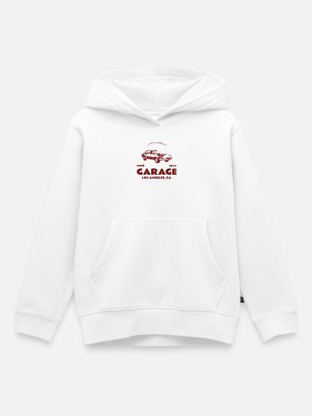 Custom Oldtimer – Garage Los Angeles - Kinder Premium Organic Hoodie - Weiß