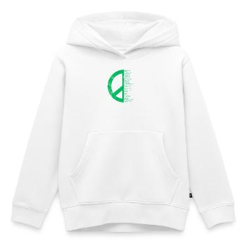 Pacyfka - Frieden - Frieden in 60 Sprachen - Kinder Premium Organic Hoodie - Weiß - Vorne - AI Model Kid Female (0cm)