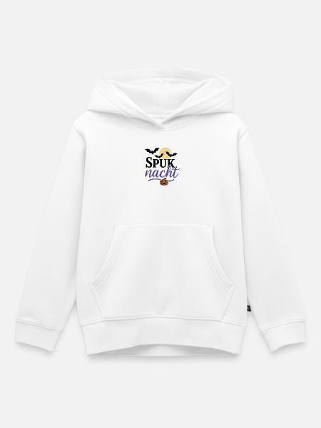 Spuknacht Halloween Design - Kinder Premium Organic Hoodie - Weiß
