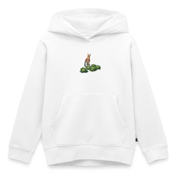 Lapine Jardinière Prend Soin Des Choux - Sweat Premium à capuche enfant bio - blanc - Devant - AI Model Kid Female (0cm)