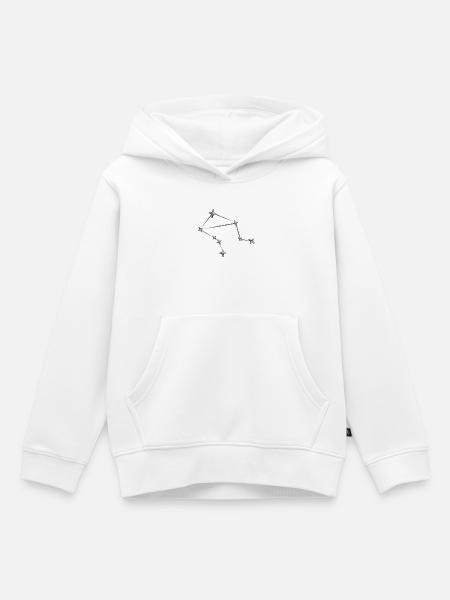 Libra Sternbild – Metallic Zodiac - Kinder Premium Organic Hoodie - Weiß