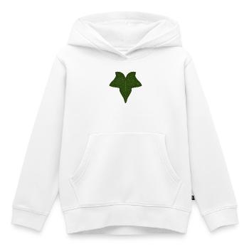 Élégant motif de feuille de lierre vert - Sweat Premium à capuche enfant bio - blanc - Devant - AI Model Kid Female (0cm)