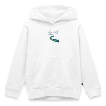 Swedish and proud of it - Kids Premium Organic Hoodie - white - Front - AI Model Kid Female (0cm)