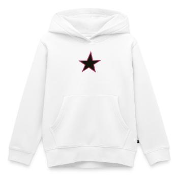 Pink Umrandung Star Design - Kinder Premium Organic Hoodie - Weiß - Vorne - AI Model Kid Female (0cm)