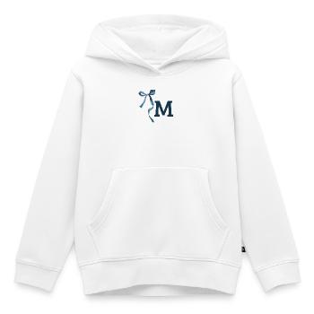 Monogramm m Geschenkidee - Kinder Premium Organic Hoodie - Weiß - Vorne - AI Model Kid Female (0cm)