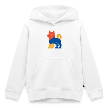 Chien Pop Art - Sweat Premium à capuche enfant bio - blanc - Devant - AI Model Kid Female (0cm)