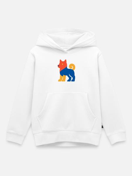 Pop Art Dog - Kids Premium Organic Hoodie - white