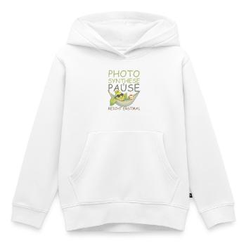 Pause, café, soleil, ça suffit ! - Sweat Premium à capuche enfant bio - blanc - Devant - AI Model Kid Female (0cm)
