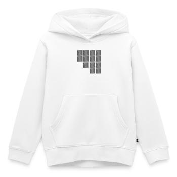 Minimalist Geometric Square Stud Pattern - Kids Premium Organic Hoodie - white - Front - AI Model Kid Female (0cm)