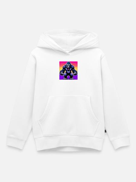 Gorilla - Kinder Premium Organic Hoodie - Weiß