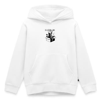 Schrödingers Katze Box-Design - Kinder Premium Organic Hoodie - Weiß - Vorne - AI Model Kid Female (0cm)