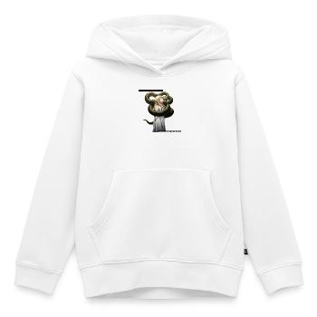 Verführung der Schlange - Kinder Premium Organic Hoodie - Weiß - Vorne - AI Model Kid Female (0cm)