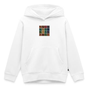 Farbenfrohe Gefühlsquadrate - Kinder Premium Organic Hoodie - Weiß - Vorne - AI Model Kid Female (0cm)