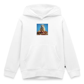 Bling Schaf mit Münzketten - Kinder Premium Organic Hoodie - Weiß - Vorne - AI Model Kid Female (0cm)