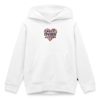 Broken Crayons Still Color Mental Health Awareness - Kinder Premium Organic Hoodie - Weiß - Vorne - AI Model Kid Female (0cm)