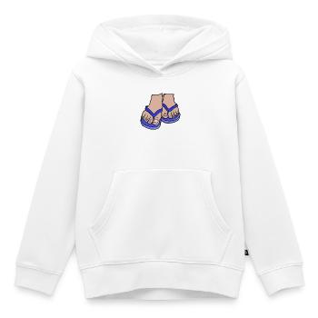 Blaue Flip Flop Füße - Kinder Premium Organic Hoodie - Weiß - Vorne - AI Model Kid Female (0cm)