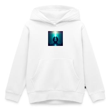 Ätherisches Frontlicht - Kinder Premium Organic Hoodie - Weiß - Vorne - AI Model Kid Female (0cm)