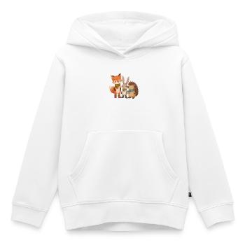 Herbst Niedliche Waldtiere mit Schal und Stiefeln - Kinder Premium Organic Hoodie - Weiß - Vorne - AI Model Kid Female (0cm)