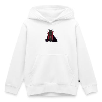Chat vampire de minuit avec une cape - Sweat Premium à capuche enfant bio - blanc - Devant - AI Model Kid Female (0cm)