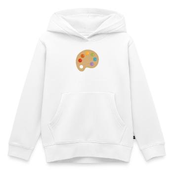 Charme de palette de peinture - Sweat Premium à capuche enfant bio - blanc - Devant - AI Model Kid Female (0cm)