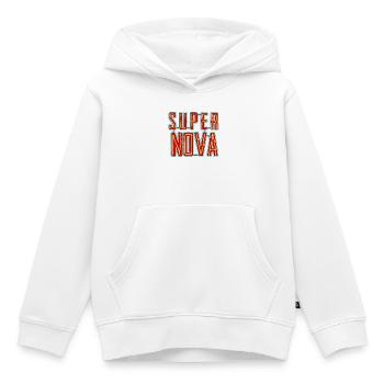 Super Nova Neon Lettering - Kids Premium Organic Hoodie - white - Front - AI Model Kid Female (0cm)
