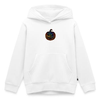Citrouille arc-en-ciel scintillante pour Halloween - Sweat Premium à capuche enfant bio - blanc - Devant - AI Model Kid Female (0cm)