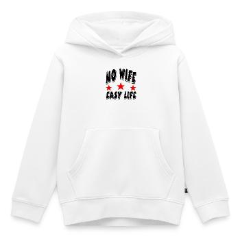 Femme - Sweat Premium à capuche enfant bio - blanc - Devant - AI Model Kid Female (0cm)