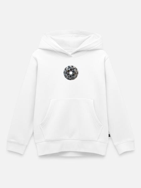 titane - Sweat Premium à capuche enfant bio - blanc